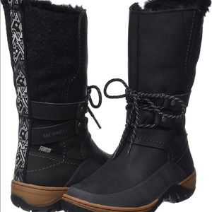 Merrell Black Sylvia Waterproof Snow boot